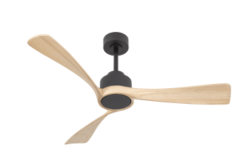 מאוורר תלוי  DC 35W LEVANTE - גימור שחור   - כנפיים עץ טבעי