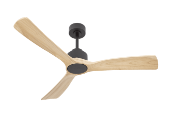 מאוורר תלוי DC 35W SEVILIA - גימור שחור  - כנפיים עץ טבעי