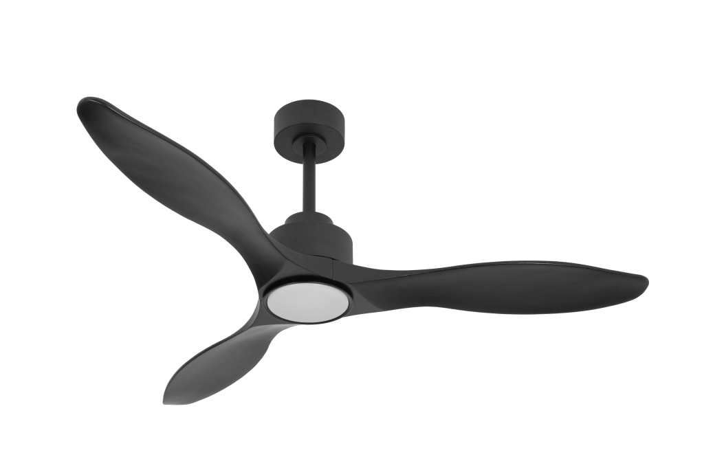 מאוורר PALMA תלוי DC 35W - גימור שחור - כנפיים שחור קוטר   48 אינץ'