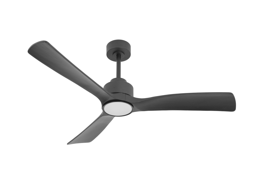 מאוורר SEVILIA  תלוי DC 35W - גימור שחור - כנפיים שחור קוטר   48 אינץ'