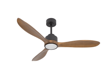 מאוורר תלוי   DC 35W VALENSIA - גימור שחור - כנפיים עץ אגוז