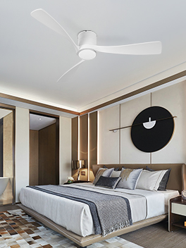 מאוורר LEVANTE צמוד תקרה DC 35W - גימור לבן - כנפיים לבן קוטר   48 אינץ'