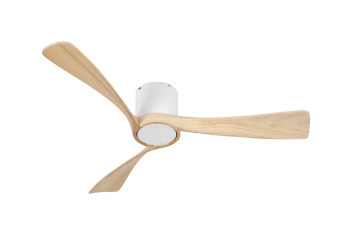 מאוורר צמוד תקרה DC 35W LEVANTE - גימור לבן - כנפיים עץ טבעי