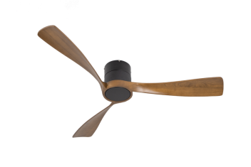 מאוורר צמוד תקרה DC 35W LEVANTE - גימור שחור  - כנפיים עץ אגוז