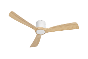 מאוורר צמוד תקרה DC 35W SEVILIA  - גימור לבן - כנפיים עץ טבעי