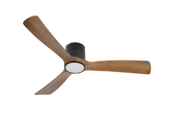 מאוורר צמוד תקרה DC 35W SEVILIA - גימור שחור - כנפיים עץ אגוז