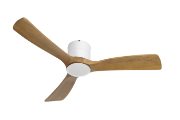 מאוורר צמוד תקרה DC 35W SEVILIA - גימור לבן - כנפיים עץ אגוז