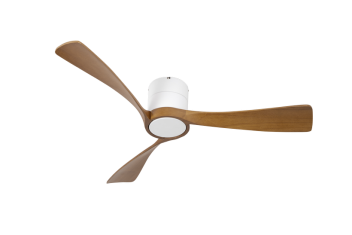 מאוורר צמוד תקרה DC 35W LEVANTE - גימור לבן  - כנפיים עץ אגוז