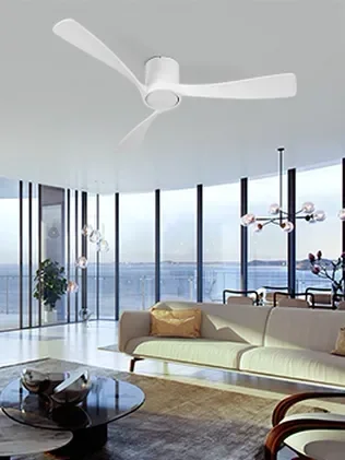 מאוורר LEVANTE צמוד תקרה DC 35W - גימור לבן - כנפיים לבן קוטר   48 אינץ'