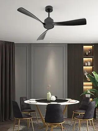 מאוורר LEVANTE תלוי DC 35W - גימור שחור - כנפיים שחור קוטר   48 אינץ'