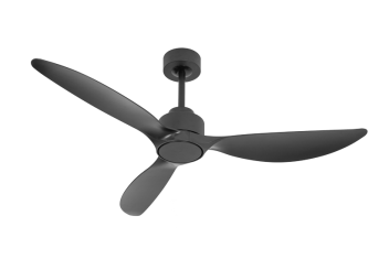 מאוורר ALMERIA תלוי DC 35W - גימור שחור  - כנפיים שחור  קוטר 52 אינץ' - מוגן מים IP54