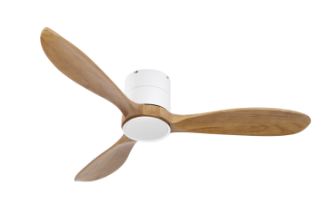 מאוורר צמוד תקרה DC 35W VALENSIA - גימור לבן - כנפיים עץ אגוז