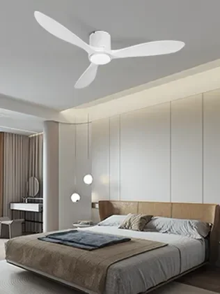 מאוורר VALENSIA צמוד תקרה DC 35W - גימור לבן - כנפיים לבן קוטר   48 אינץ'