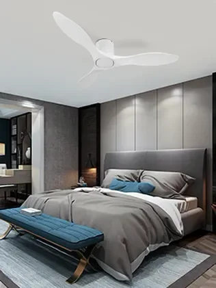 מאוורר VALENSIA צמוד תקרה DC 35W - גימור לבן - כנפיים לבן קוטר   48 אינץ'