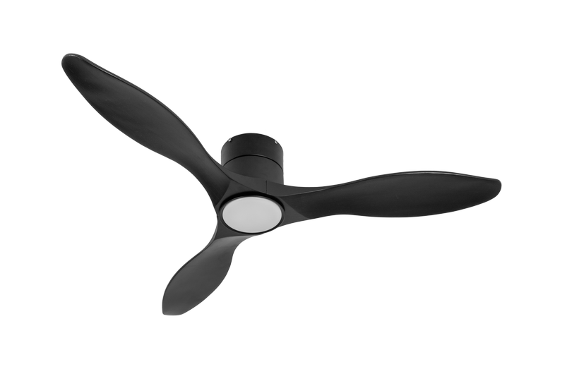 מאוורר PALMA צמוד תקרה DC 35W - גימור שחור - כנפיים שחור קוטר   48 אינץ'