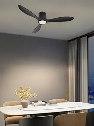 מאוורר VALENSIA צמוד תקרה DC 35W - גימור שחור - כנפיים שחור קוטר   48 אינץ'