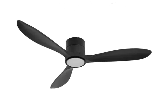 מאוורר VALENSIA צמוד תקרה DC 35W - גימור שחור - כנפיים שחור קוטר   48 אינץ'