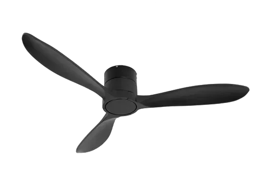 מאוורר VALENSIA צמוד תקרה DC 35W - גימור שחור - כנפיים שחור קוטר   48 אינץ'