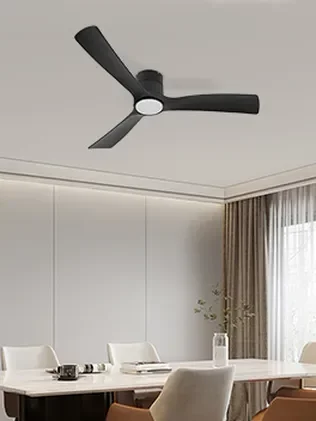 מאוורר SEVILIA  צמוד תקרה DC 35W - גימור שחור - כנפיים שחור קוטר   48 אינץ'